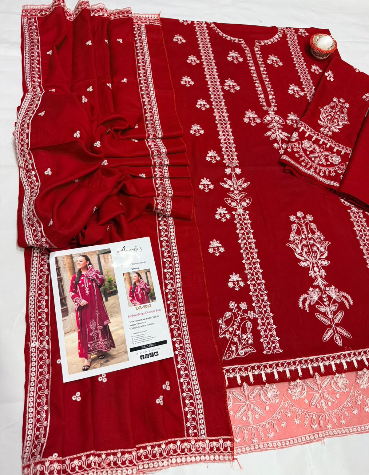 ANEELAS DHANAK COLLECTION 3PC HIT CODE 9012