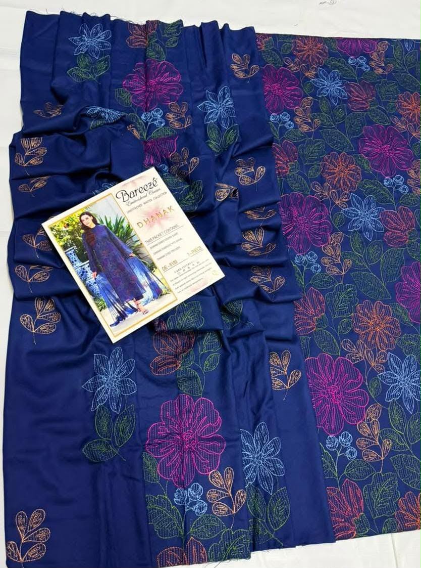 BAREEZE LUXURY DHANAK COLLECTION 3PC HIT CODE 6189