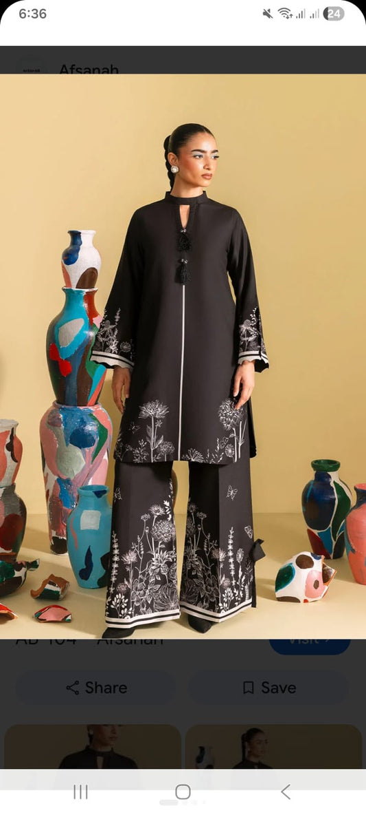 AFSANAH SILK PRINT 2PC HIT CODE