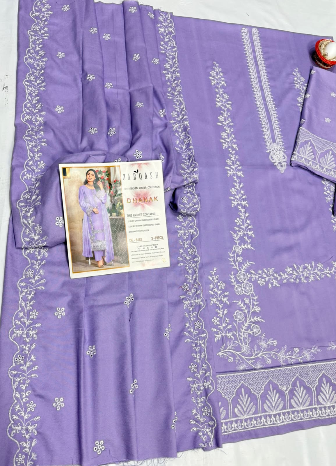 ZARQASH LUXURY DHANAK COLLECTION 3PC HIT CODE 6153
