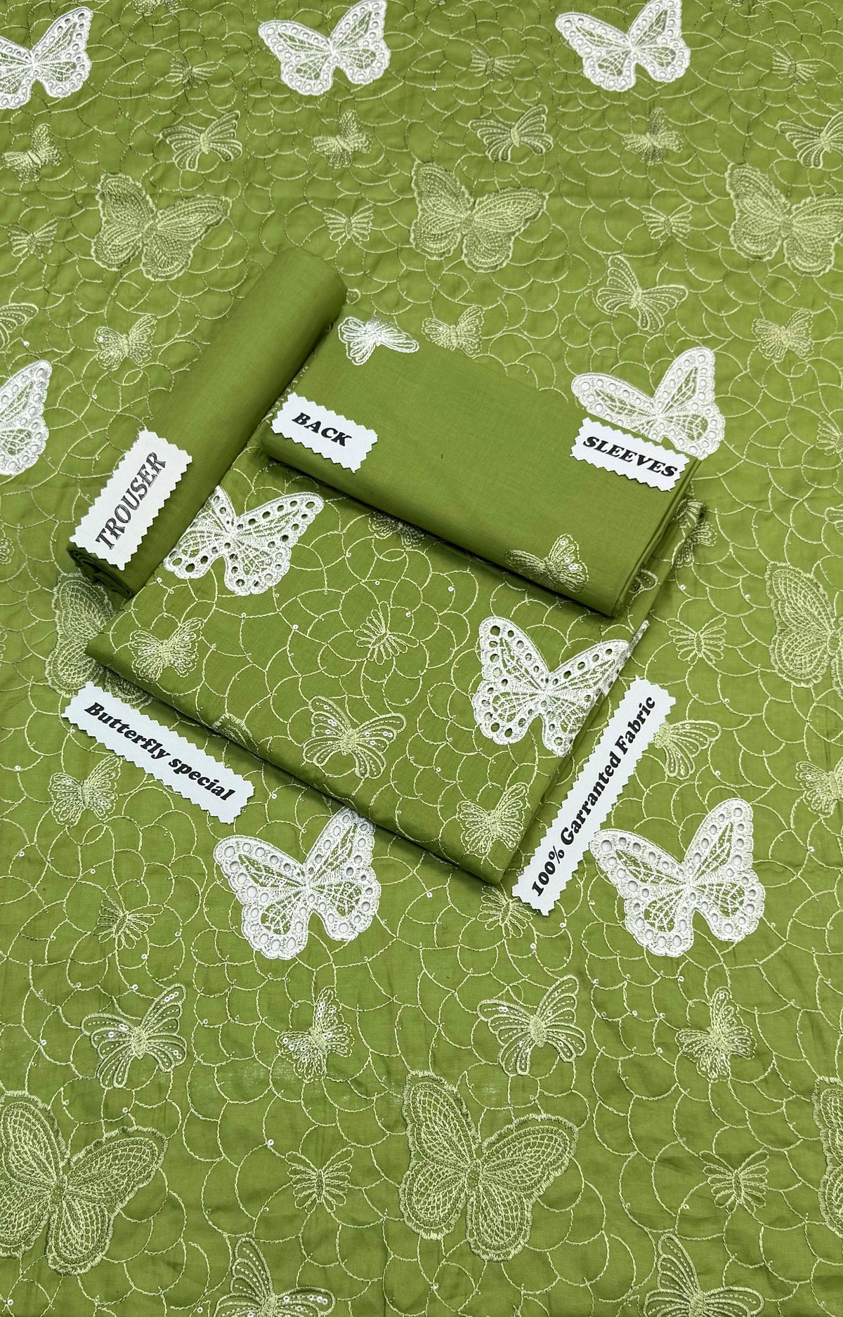 MARIA.B BUTTER FLY LAWN 2PC CHICKEN KARI