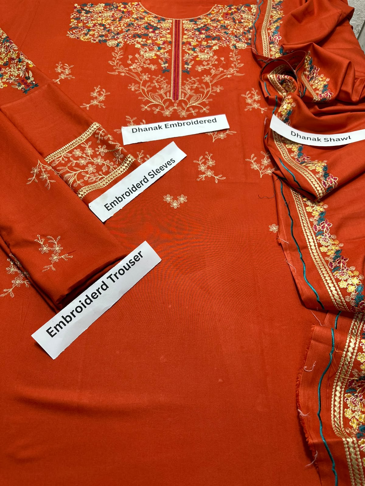ELAF LUXURY DHANAK COLLECTION 3PC HIT CODE