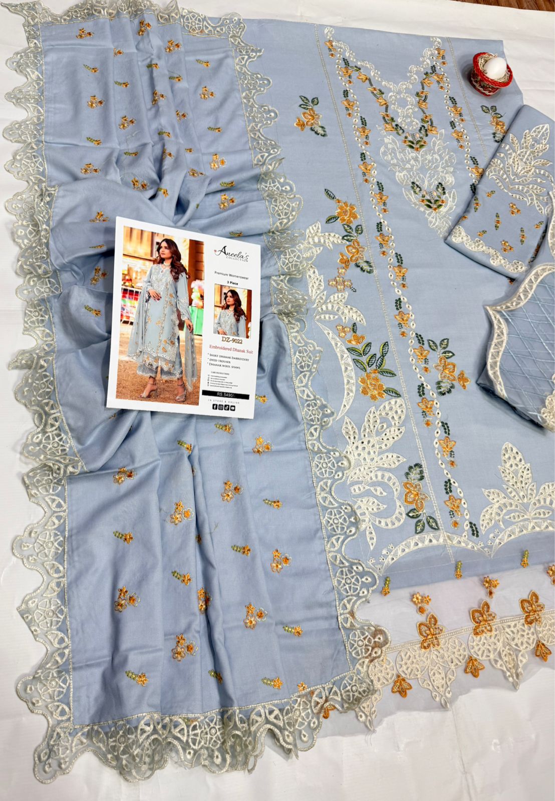 ANEELAS DHANAK COLLECTION 3PC HIT CODE 9022