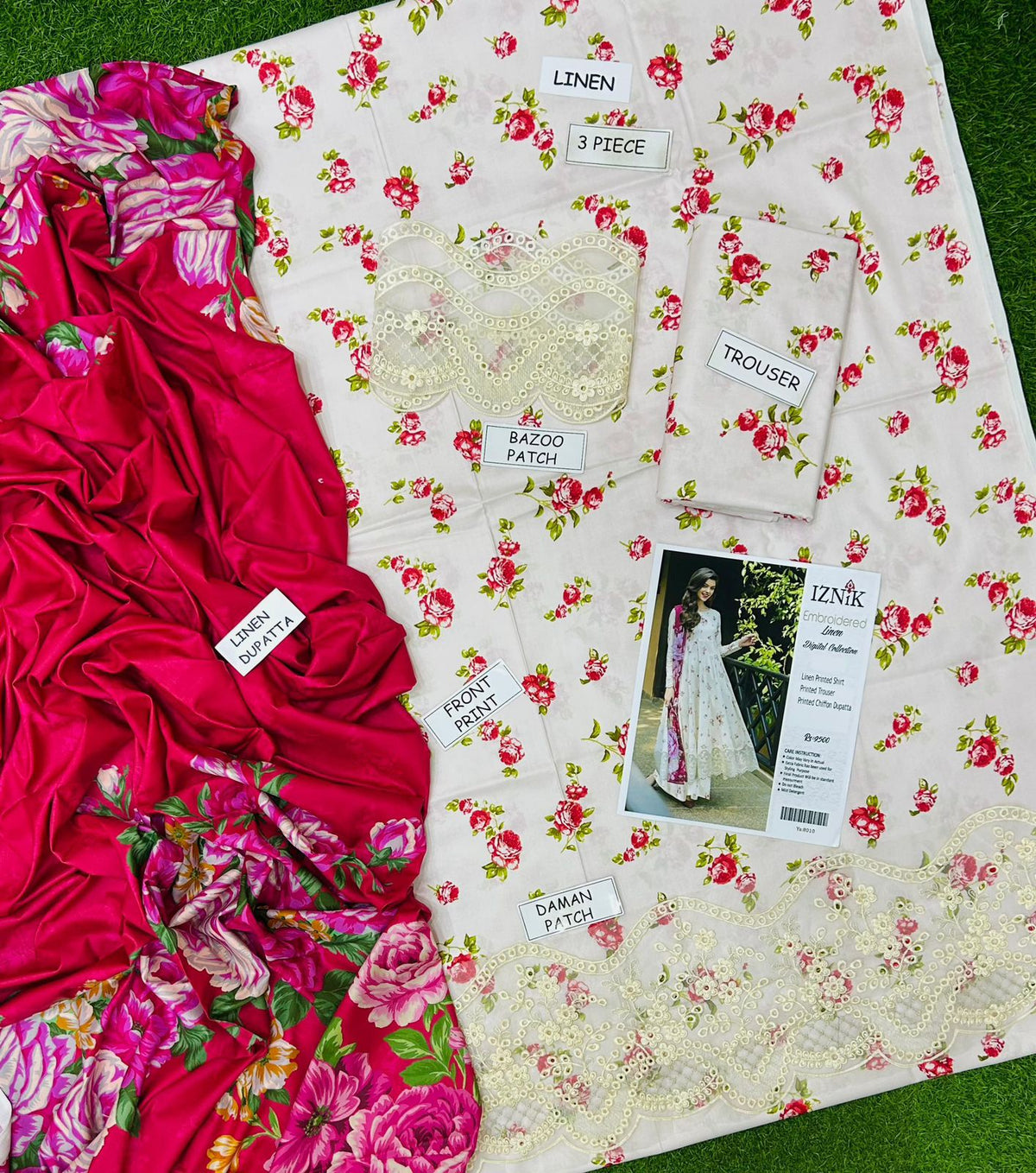 IZNIK LINEN PRINT COLLECTION 3PC HIT CODE