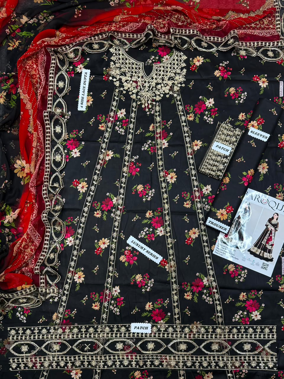 BAROQUE EMBRIODERED LAWN HIT CODE 2167