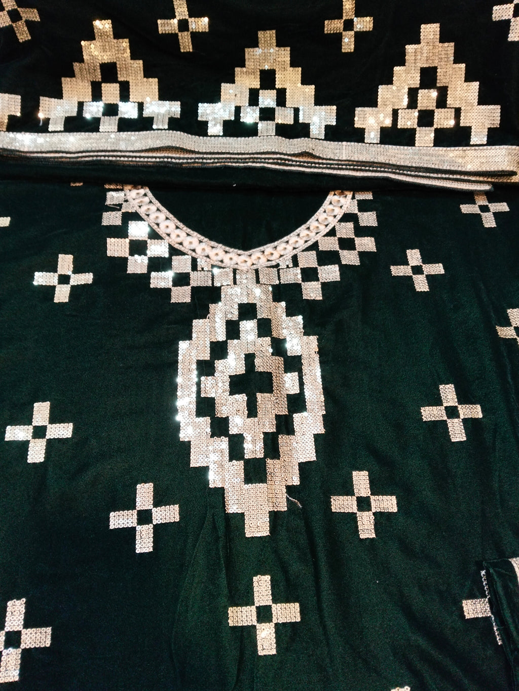 Maria.B Green Embroided 3-Piece Hit Code