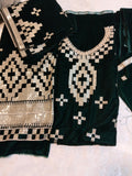Maria.B Green Embroided 3-Piece Hit Code