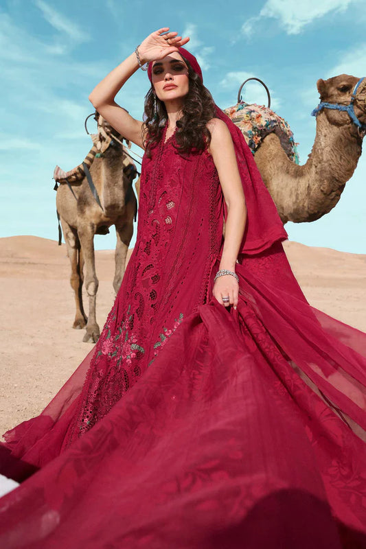 MARIA B MB D-2504 MEROON LAWN
