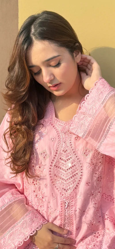 ZOE 2PC STICHED PEACH