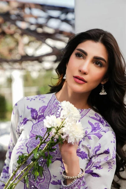 ANEELAS SILK PRINT WHITE
