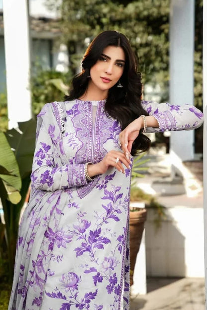 ANEELAS SILK PRINT WHITE