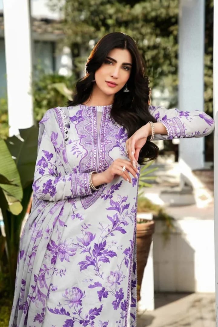 ANEELAS SILK PRINT WHITE