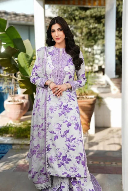 ANEELAS SILK PRINT WHITE