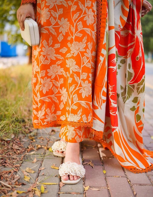 ANEELASSILK ORANGE