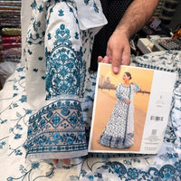 FAIZA SAQLAIN LAWN WHITE BLUE