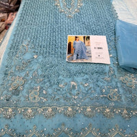 LAILA MISHRA ORGANZA AMAL ICE BLUE