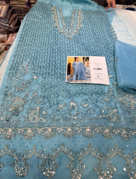 LAILA MISHRA ORGANZA AMAL ICE BLUE