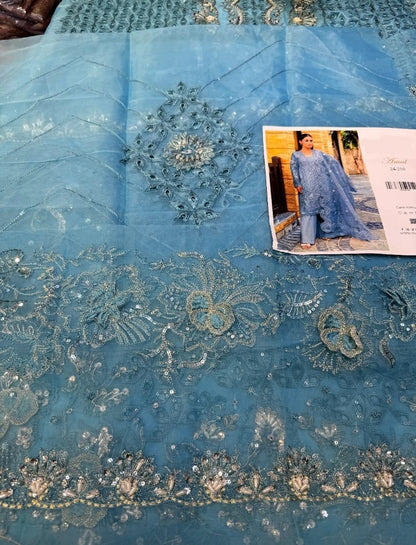LAILA MISHRA ORGANZA AMAL ICE BLUE