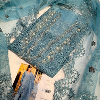 LAILA MISHRA ORGANZA AMAL ICE BLUE