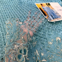 LAILA MISHRA ORGANZA AMAL ICE BLUE