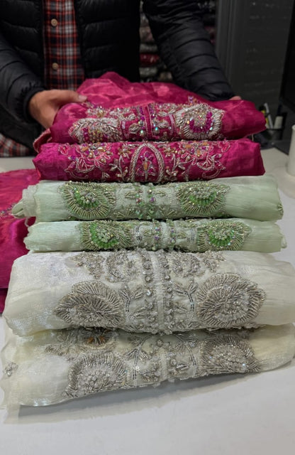 Fabiha Fatima Shisha Silk Aquamarine&nbsp;