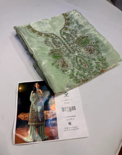 Fabiha Fatima Shisha Silk Aquamarine&nbsp;