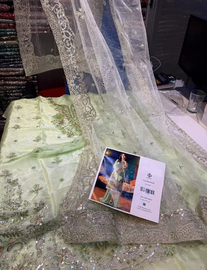 Fabiha Fatima Shisha Silk Aquamarine&nbsp;