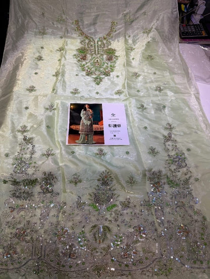 Fabiha Fatima Shisha Silk Aquamarine&nbsp;