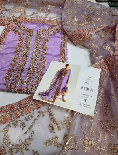 Kanwal Malik Mahpara Kaasni Raw Silk