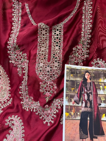 Ethnic Cherry Red Silk Print Hit Code&nbsp;