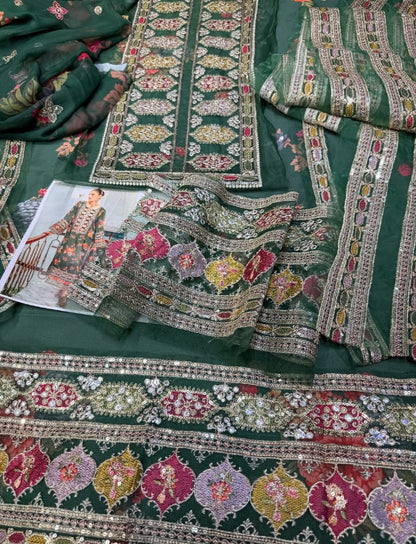 Aneelas Green Silk Print Hit Code&nbsp;