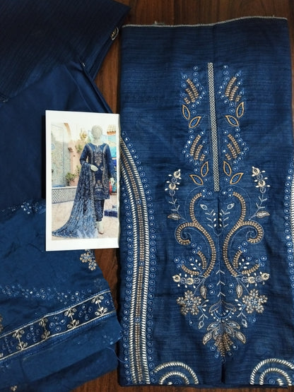 Bin saeed 3pc DRESS with Pure Embroided Dupta