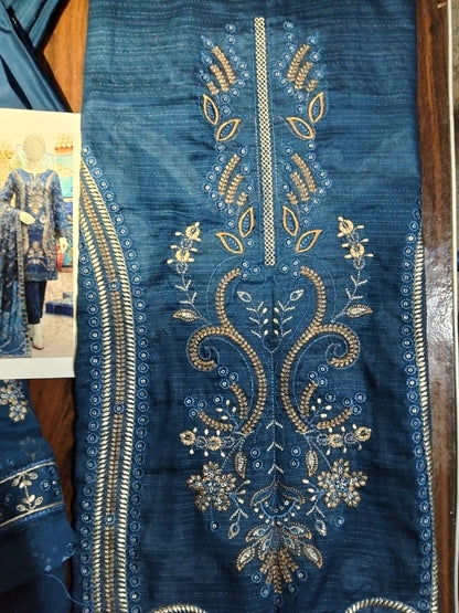 Bin saeed 3pc DRESS with Pure Embroided Dupta
