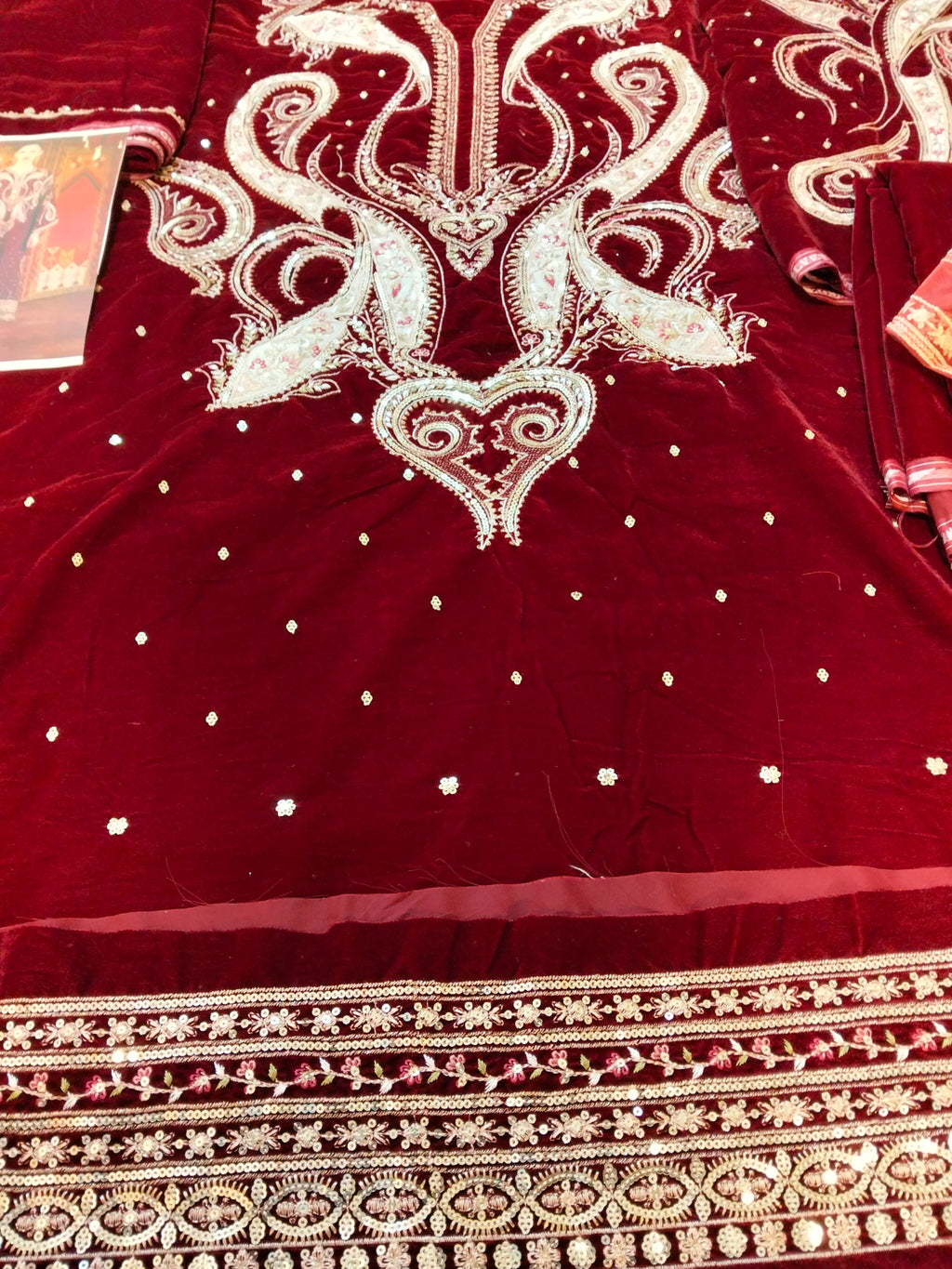 Ethnic Embroided Micro Velvet mehron 2pc Hit Code