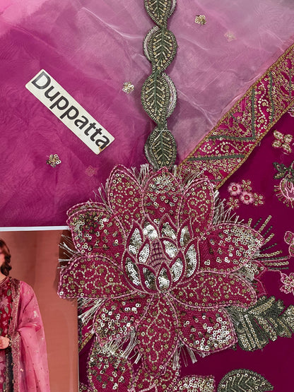 Jazmin Chiffon* Embroidered Unstitched Collection 3pc