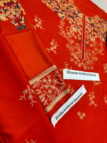 ELAF LUXURY DHANAK COLLECTION 3PC HIT CODE