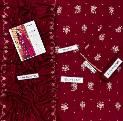 GULAAL DHANAK WINTER COLLECTION 3PC HIT CODE