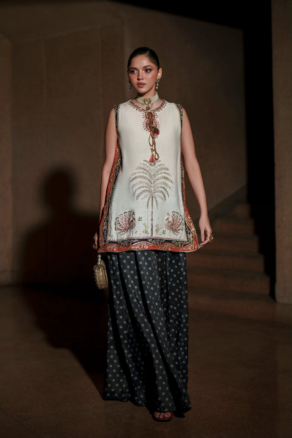 ETHNIC KAFTAN STYLE LUXURY SILK COLLECTION 2PC CODE 7025