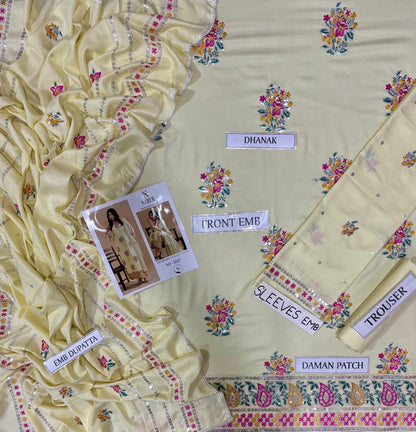 NUREH LUXURY DHANAK COLLECTION 3PC HIT CODE
