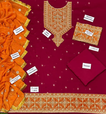 ZANIB CHOTTANI FANCY COLLECTION 3PC HIT CODE
