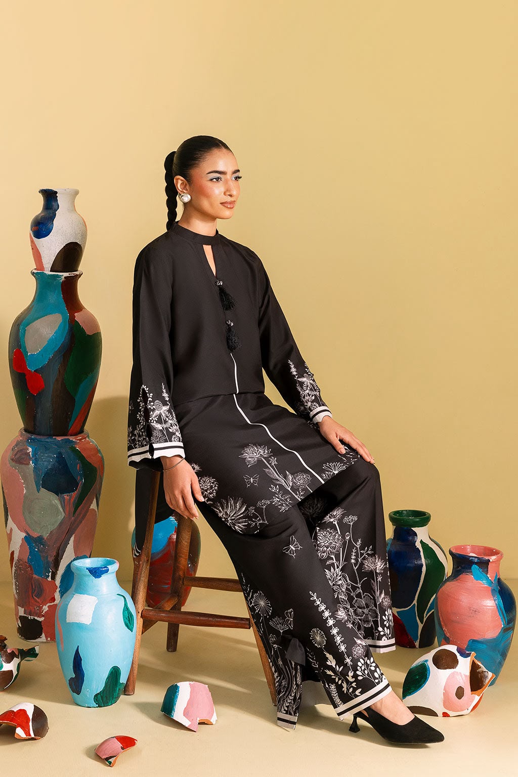 AFSANAH SILK PRINT 2PC HIT CODE
