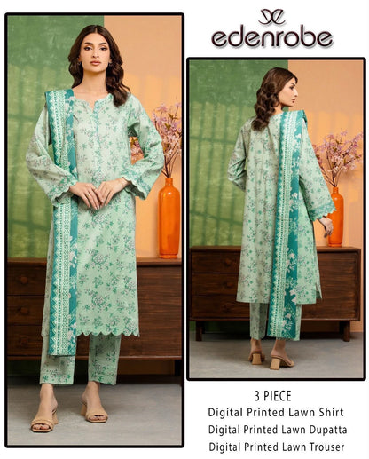 *Khaddi+Eden Robe 3pc Lawn Collection