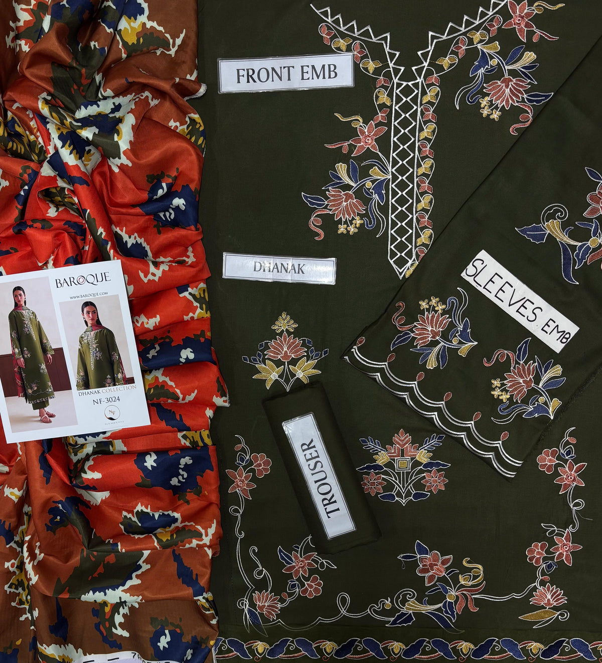 BAROQUE LUXRY DHANAK COLLECTION 3PC HIT CODE