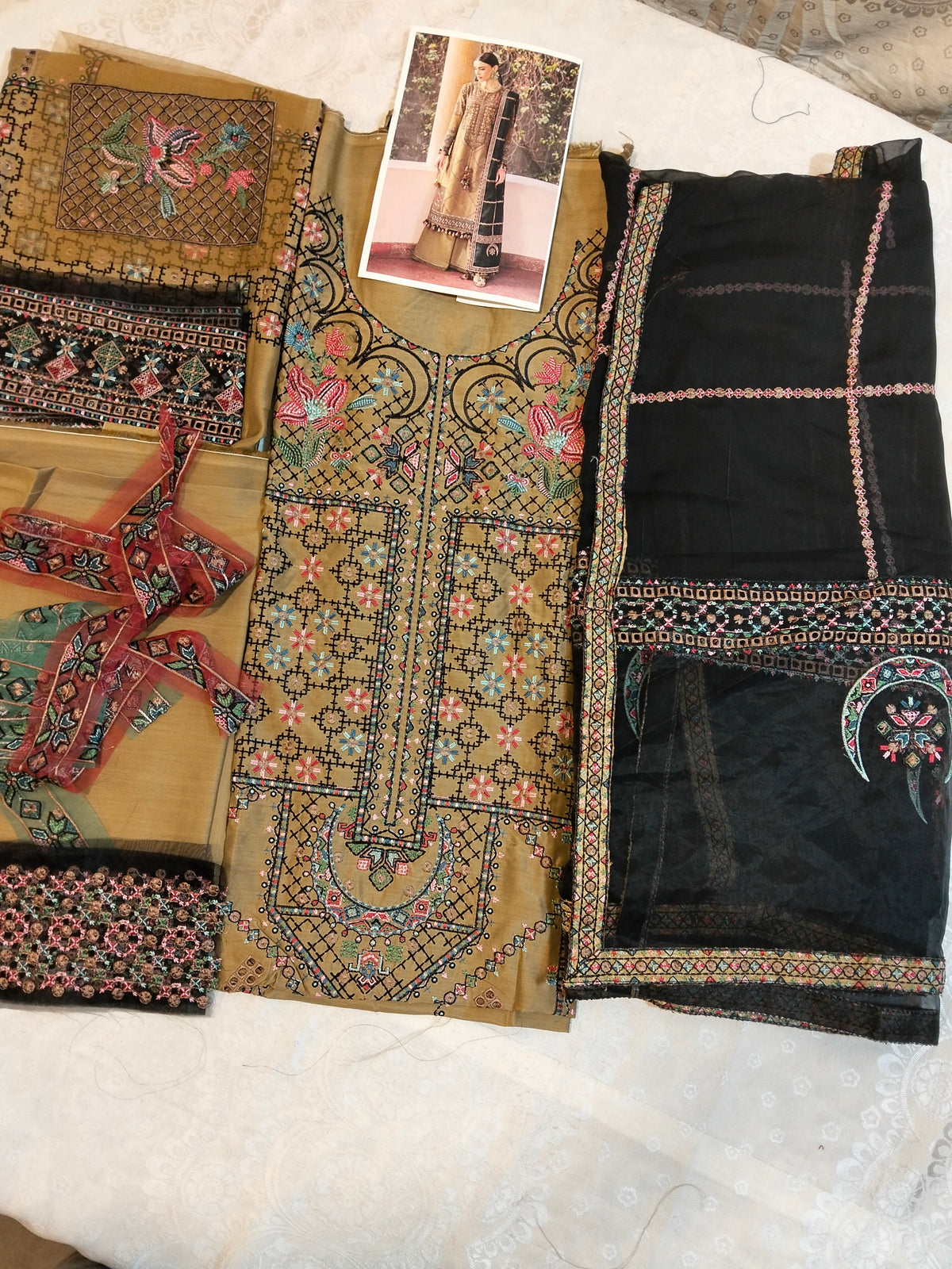 Jazmin Shahkaar Embroided Viscose 3pc Hit Code D 05