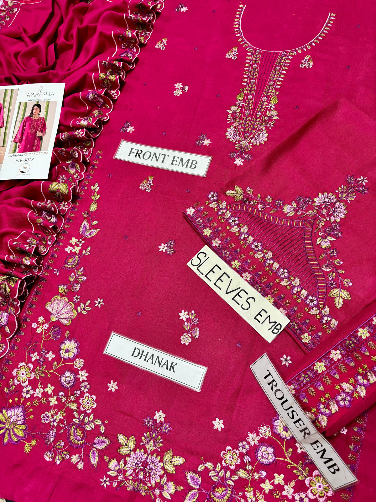 WARESHA DHANAK COLLECTION 3PC HIT CODE