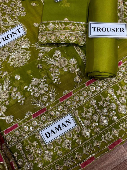 ASIM JOFA CHIFFON 3PC UNSTICHED HIT CODE