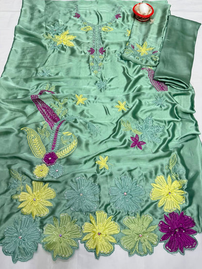 ETHNIC LUXURY SILK PRINT 2PC HIT CODE 7019