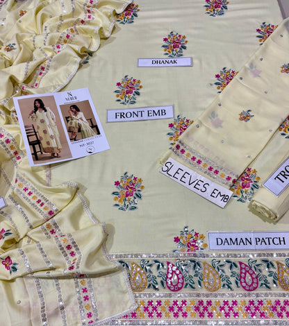 NUREH LUXURY DHANAK COLLECTION 3PC HIT CODE