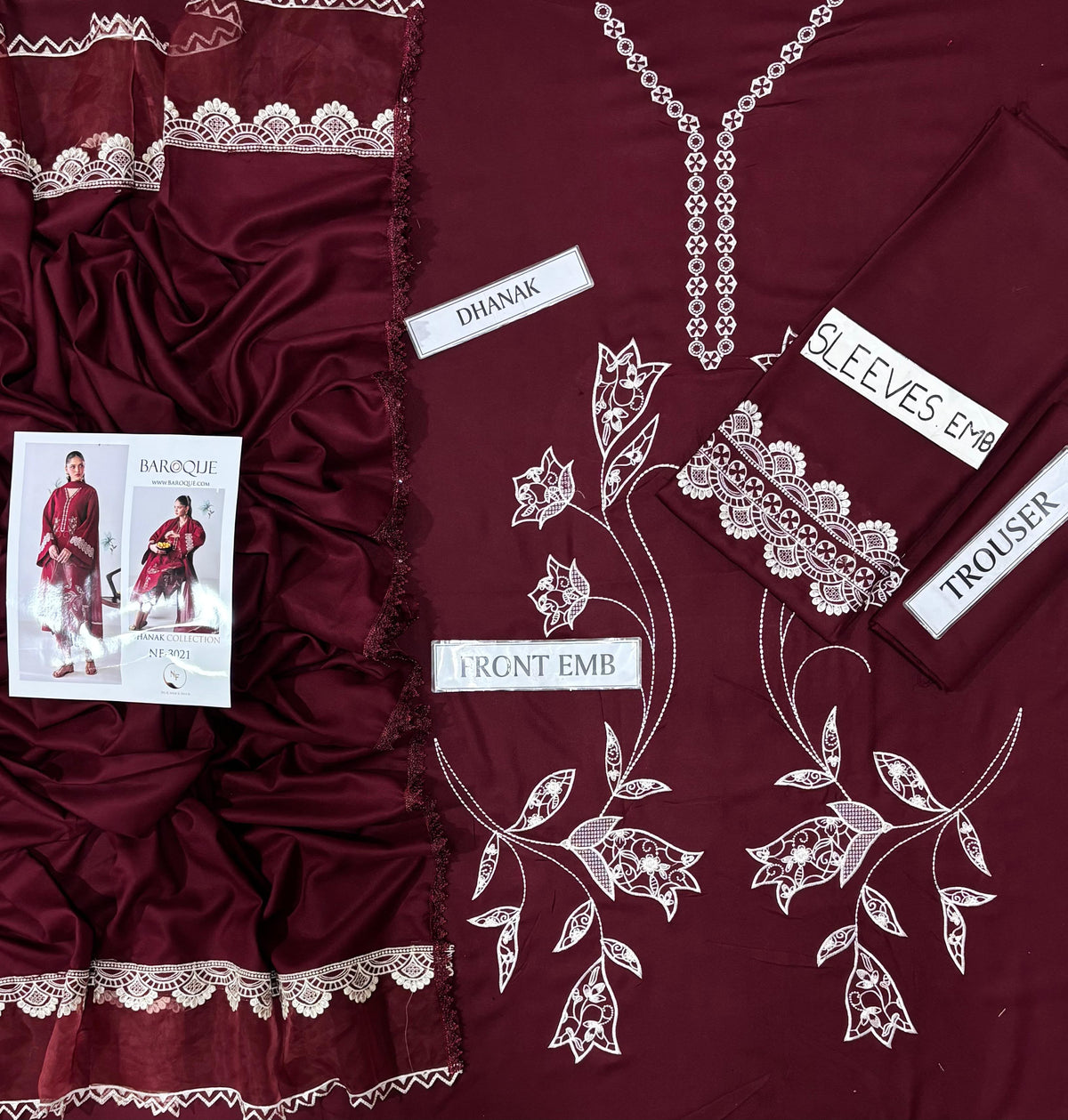 BAROQUE LUXRY DHANAK COLLECTION 3PC HIT CODE
