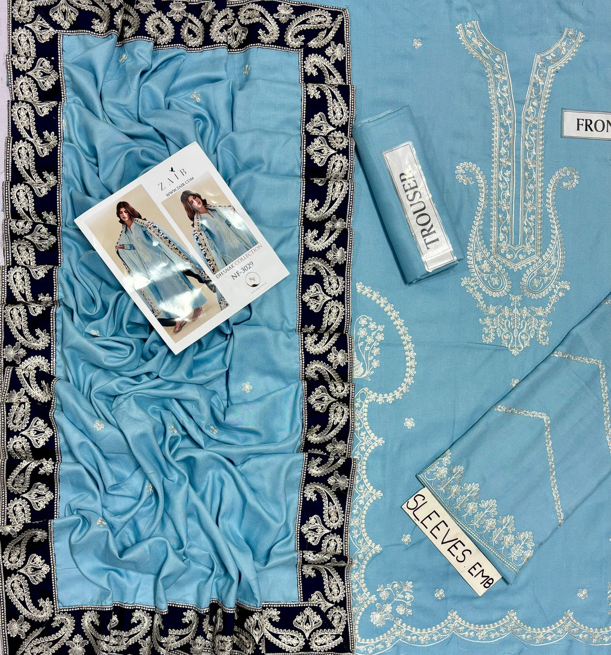 ZAIB DHANAK COLLECTION 3PC HIT CODE